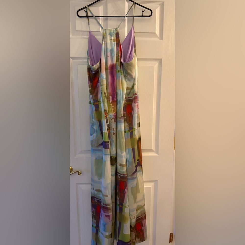 Abstract Multicolor Backless Dress - Picture 4 of 4